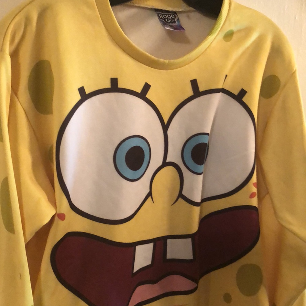 RageOn! SpongeBob Pullover Shirt Men’s Small Crewneck